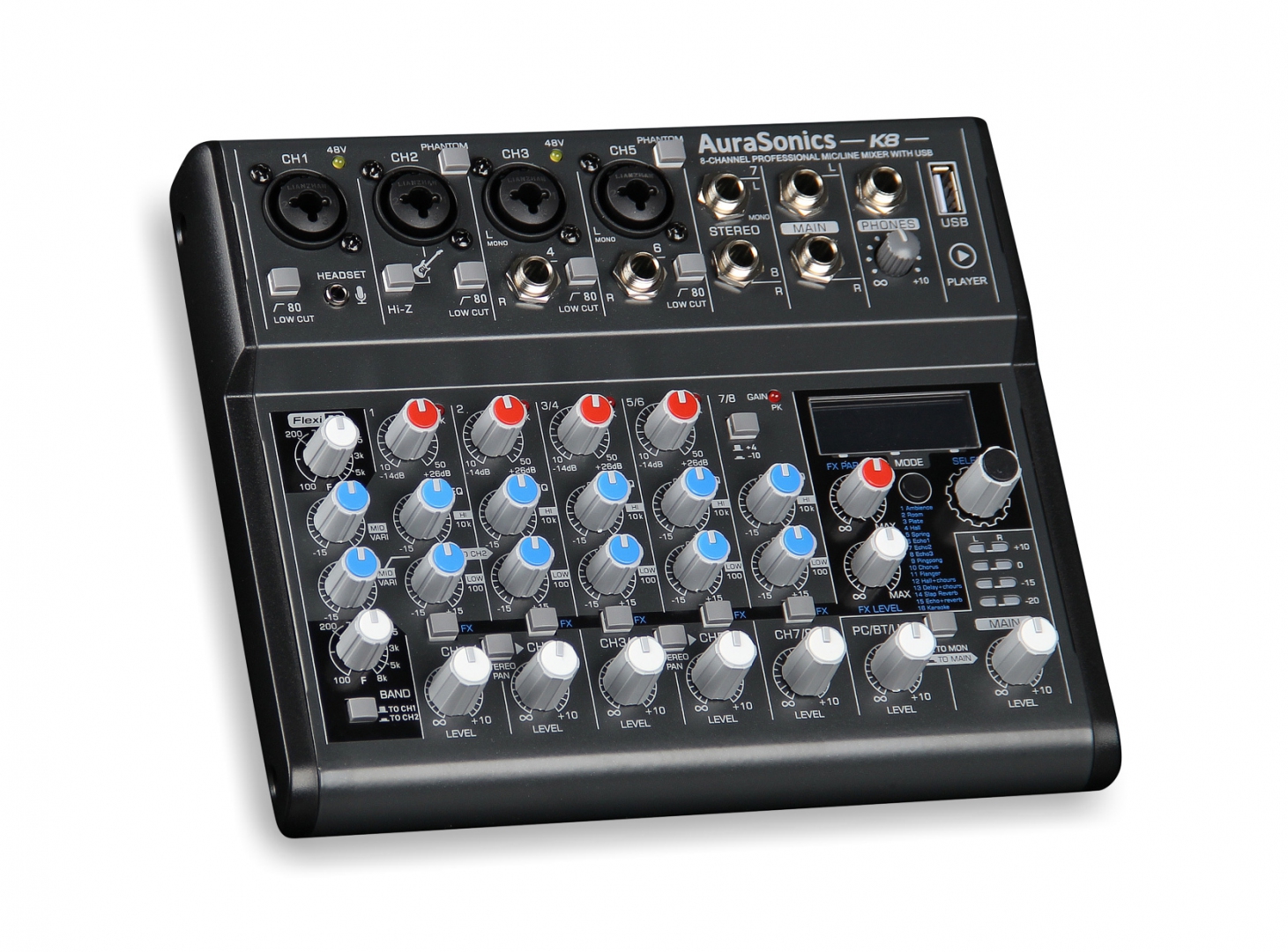 AuraSonics K8 компактный микшерный пульт в Ельце