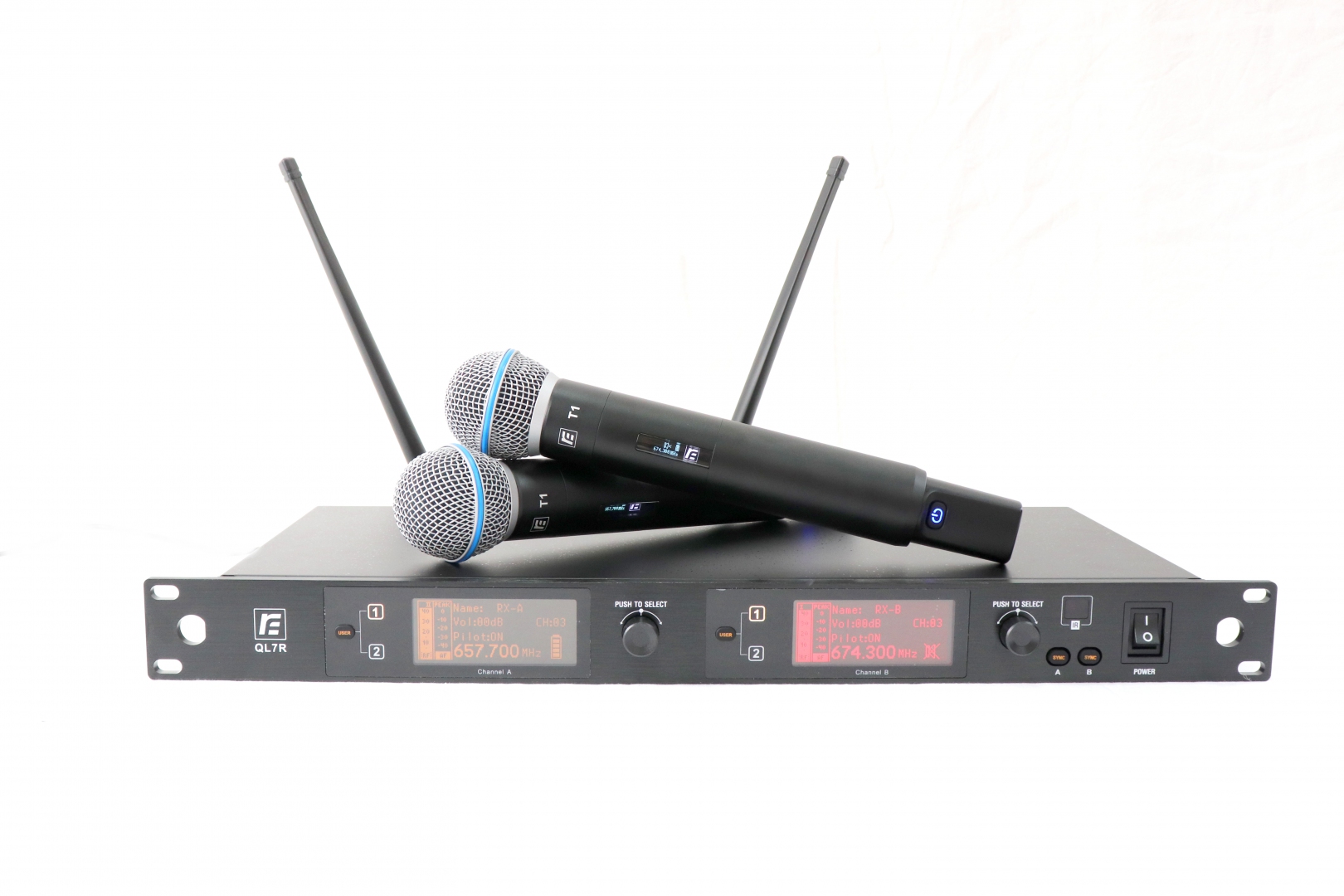 RFIntell QL7R/T1-A 651,800-683,400 МГц 2-канальная радиосистема с 2-мя ручными микрофонами в Ельце