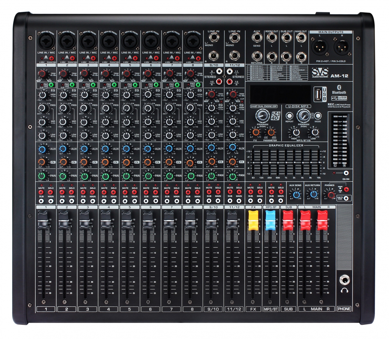 SVS Audiotechnik mixers AM-12 Микшерный пульт аналоговый, 12-канальный в Ельце
